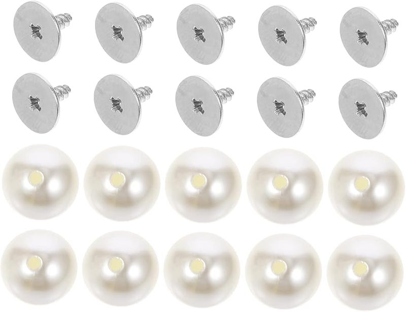 Jojofuny 100pcs No Sew Pearl Buttons for Clothing DIY Shirt Hat Decoration Instant Replacement Cuff Buttons - Image 1